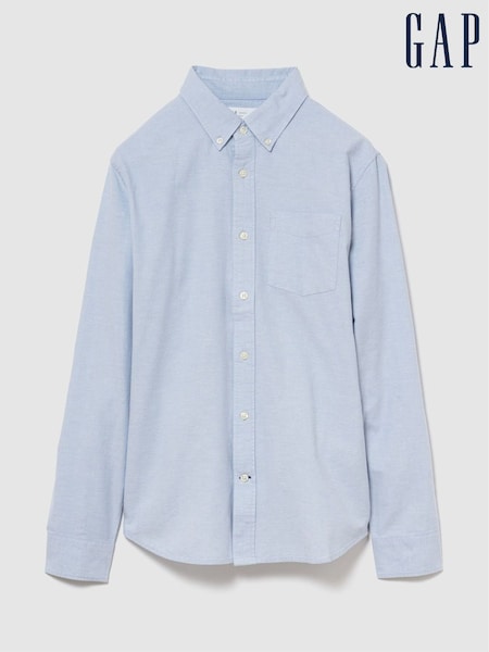 Blue - Regular Gap Oxford Shirt In Standard Fit