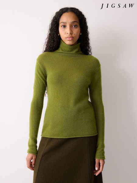 Jigsaw Green Cloud Cashmere Holden Polo Shirt (W06270) | €216