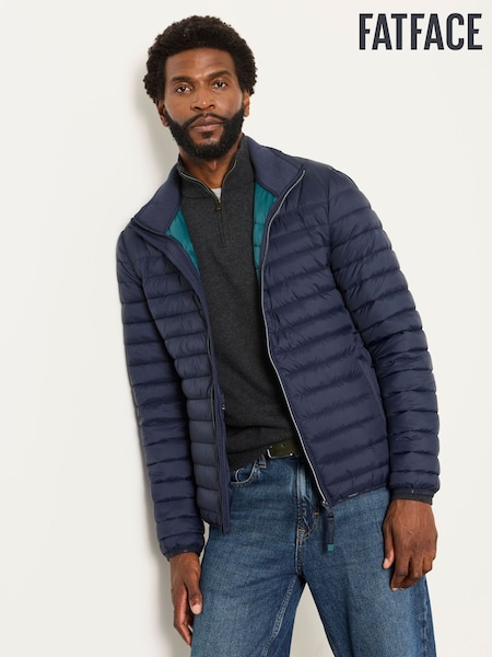 Navy - Regular Fatface Lightweight Quilted Jacket