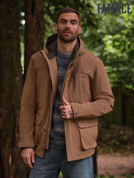 Dark Natural - Regular Fatface Waterproof Jacket