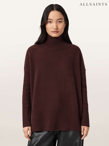 AllSaints Brown Easter Roll Neck Jumper (W06591) | €330