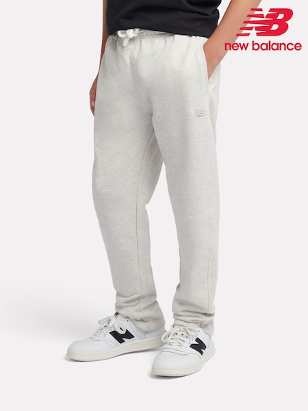 New Balance Grey French Terry Small Logo Straight Leg Joggers (W06635) | R$ 445 - R$ 535