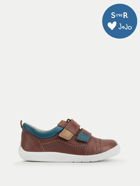 Start-Rite Playhouse Boys Leather Rip-Tape Casual Trainer Style First Walking Brown Shoes (W06639) | €59
