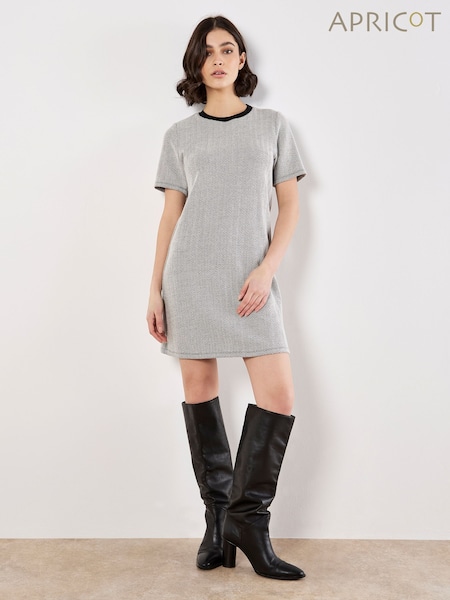 Apricot Black Chevron Contrast T-Shirt Dress (W06912) | €51