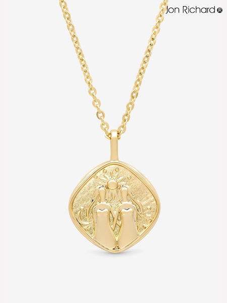 Jon Richard Gold Plated Molten Horoscope Pendant - Gemini (W07002) | €37