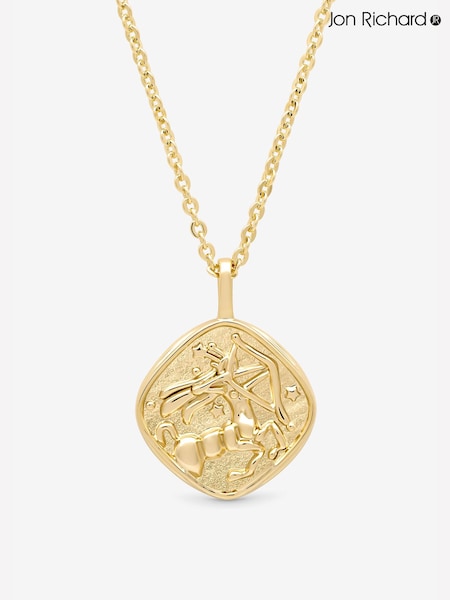 Jon Richard Gold Plated Molten Horoscope Pendant - Sagittarius (W07011) | €37