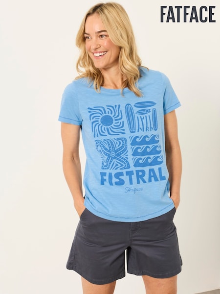 Blue Fistral - Fatface Land Tee