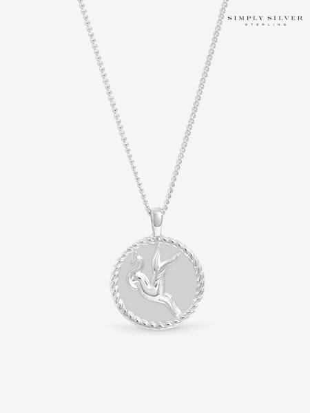 Simply Silver 925 Sterling Silver Zodiac Pendant - Capricorn (W07183) | €51