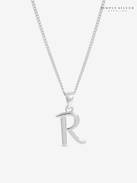 Simply Silver 925 Sterling Silver Initial Pendant - R (W07186) | €37