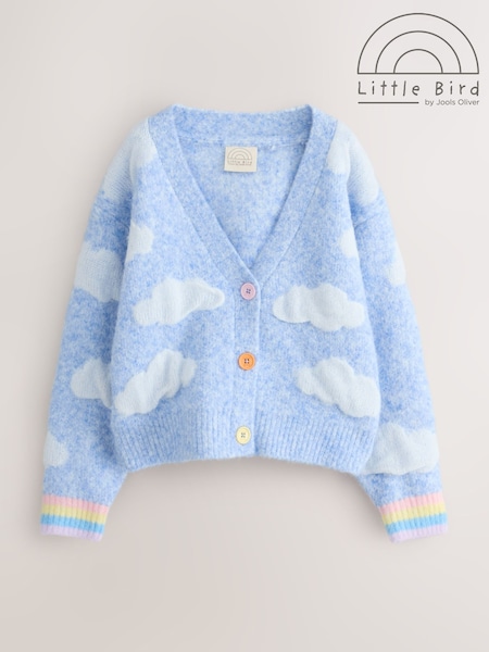Μπλε σύννεφο με φούσκες - Little Bird By Jools Oliver Button Through Knitted Cardigan