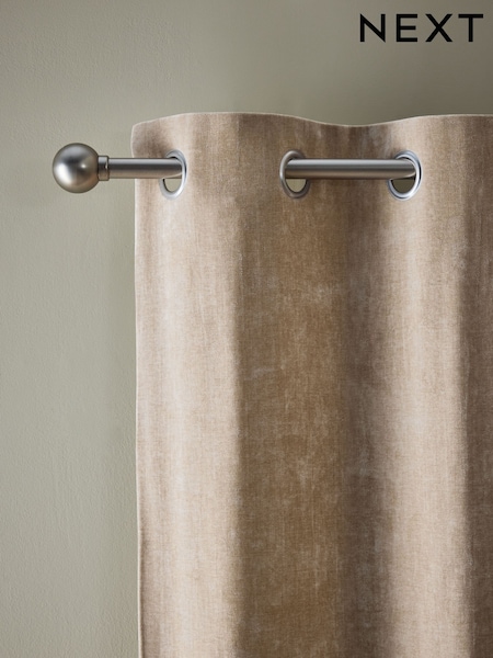 Loxley Chenille Eyelet Lined Curtains