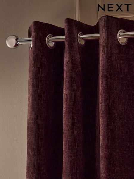 Plush Chenille Eyelet Curtains