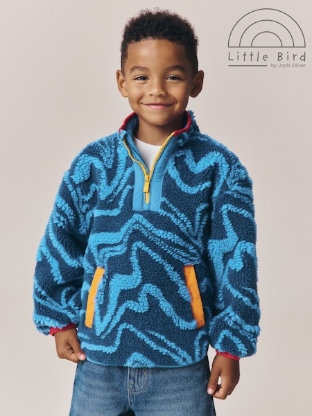 Blue Waves - Little Bird Borg Fleece