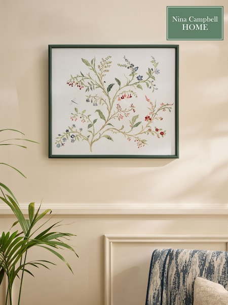 Nina Campbell Blakehill Meadow Embroidered Wall Art