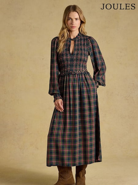 Karinio jūrų laivyno čekis - Joules Emilie Smocked Midi Dress