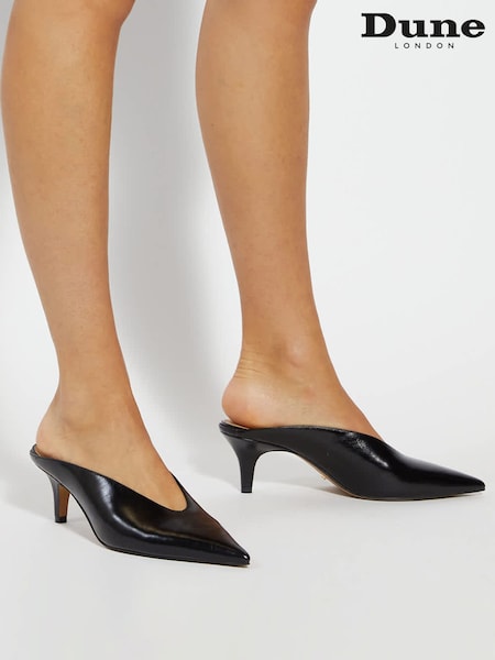 Dune London Black Decisive Mules (W07639) | €126