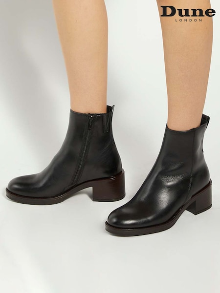 Dune London Black Peline Ankle Boots (W07641) | €190