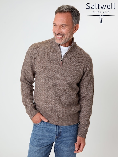 Saltwell Cable Knit Quarter Zip Jumper (W07703) | €45