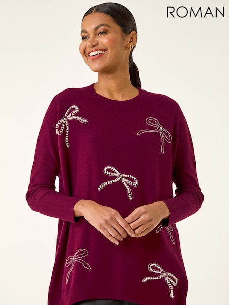 Roman Embellished Bow Knit Jumper (W07711) | 80 €