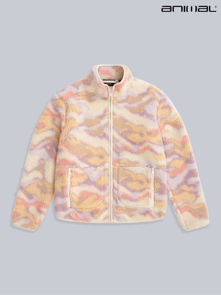 Animal Pink Hennie men's Printed Borg Jacket (W07796) | R$ 680
