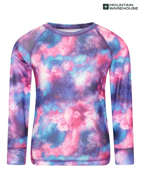 Mountain Warehouse Purple Talus Printed Baselayer-Top & Pants Set (W08177) | €31