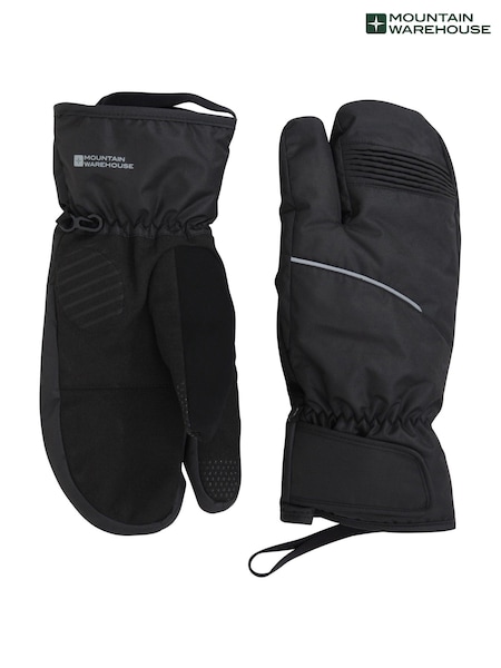 Mountain Warehouse Black Lobster Waterproof Breathable Ski Gloves (W08209) | €40