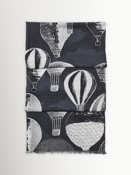 Aspinal of London Black Merino Scarf (W08521) | €237