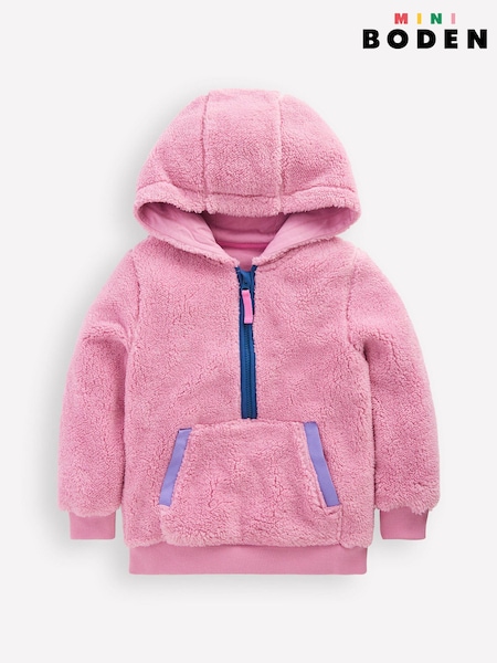 Boden Pink Fleece Hoodie (W08749) | 183 QAR - 208 QAR