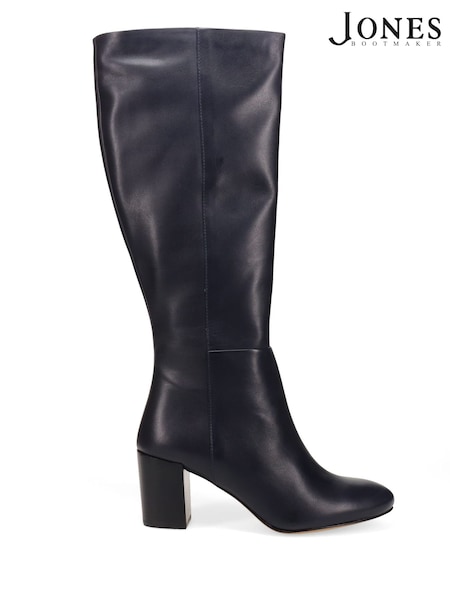 Jones Bootmaker Black Regular Fit Neptune Medium Calf Fit Long Leather Boots (W08770) | €242