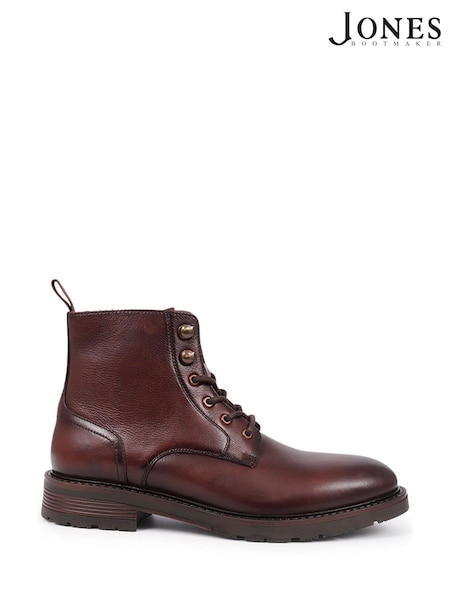 Jones Bootmaker Brown Derry Leather Lace-Up Boots (W08774) | €165