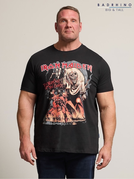 BadRhino Big & Tall Black Ironmaiden T-Shirt (W08996) | €41