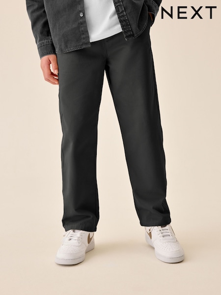 Black - Wide Chino Trousers (3-16yrs)
