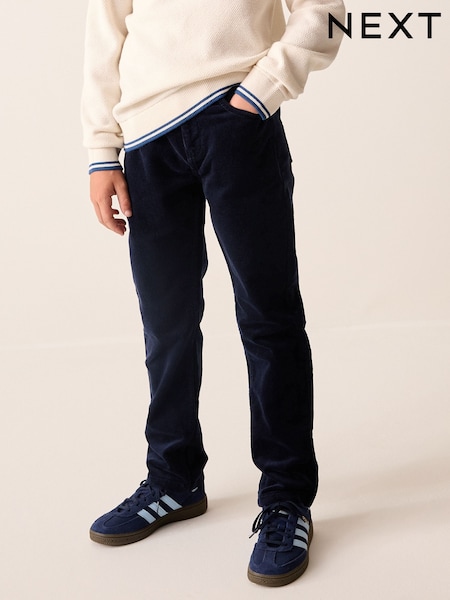 Navy - Cord Trousers (3-16yrs)
