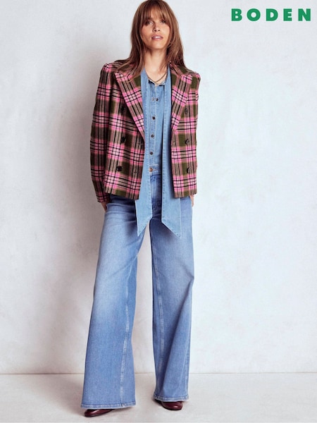 Boden Green Boxy Double Breasted Blazer (W10235) | €339