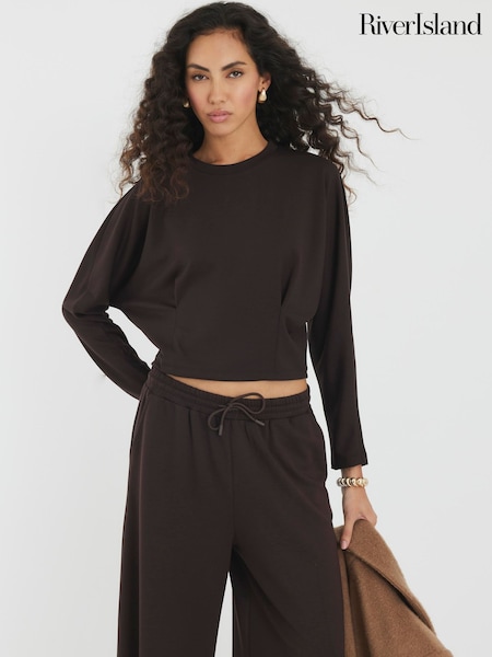 River Island Brown Premium Batwing Sweatshirt (W10543) | €53