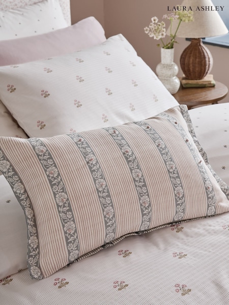 Laura Ashley Chambray Blue Semington Reversible Cushion (W10676) | AED186