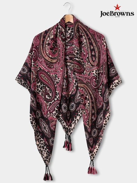 Joe Browns Pink Perfectly Paisley Tassel Scarf (W11028) | €37
