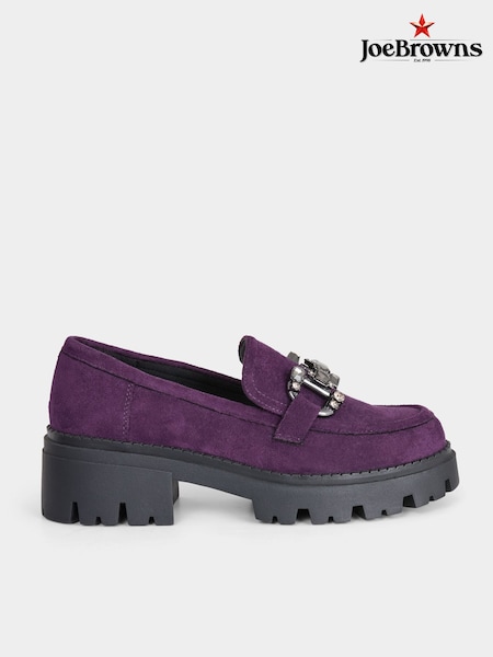 Joe Browns Purple Chunky Microfibre Loafers (W11053) | €85
