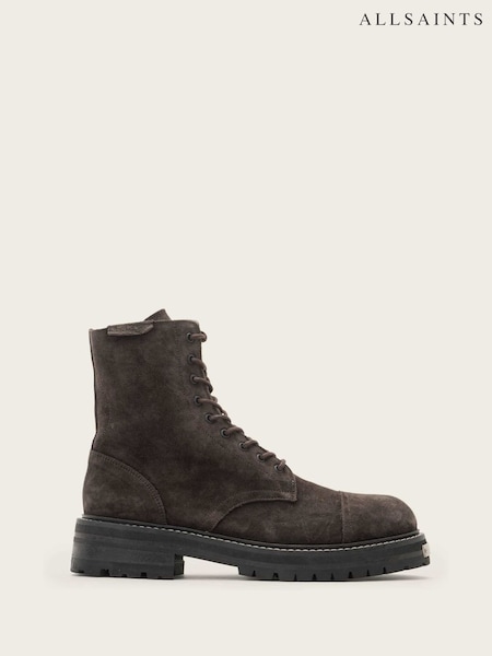 AllSaints Grey Hank Suede Boots (W11555) | AED1,450