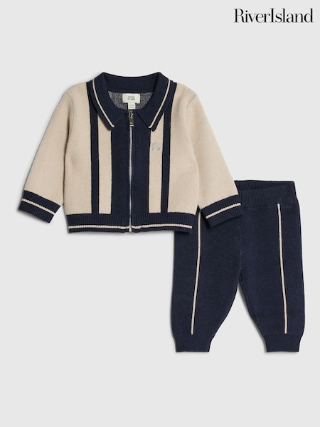 River Island Colour Blocked Zip Through Knitted Set (W11567) | 45 €