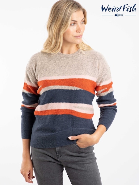 Weird Fish Cream Chiltern Intarsia Knitted Jumper (W12038) | €92