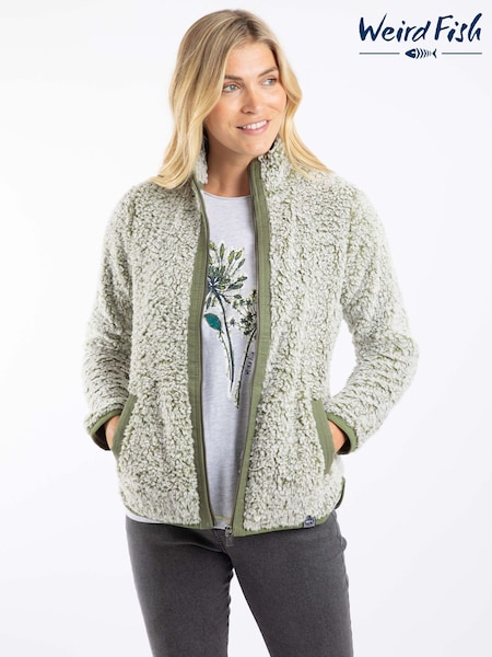 Weird Fish Green Clove Cosy Full Zip Fleece (W12068) | €83