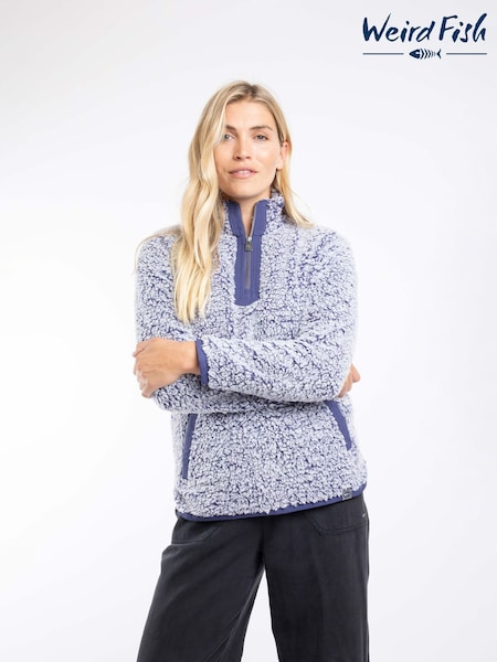 Weird Fish Blue Madi Cosy 1/4 Zip Fleece (W12097) | €77