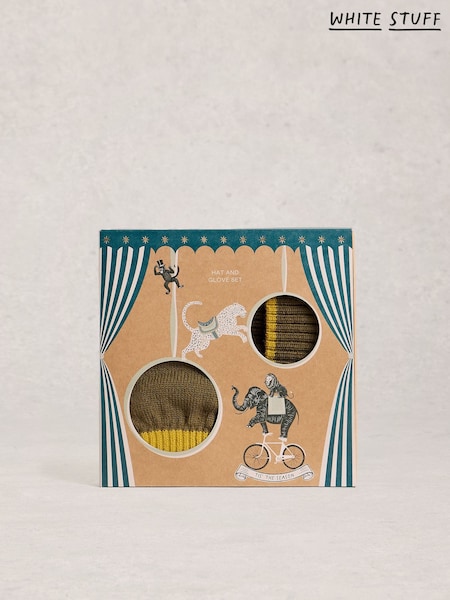 White Stuff Green Mens Hat,Glove and Scarfs Set (W12343) | R$ 485