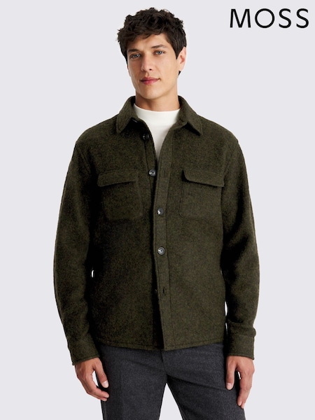 MOSS Green Italian Knit Overshirt (W12731) | AED751
