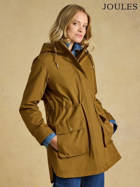 Beige - Imperméable Evercosy doublé en tissu Borg avec capuche