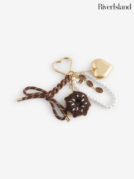 River Island Brown Knitted Doughnut Charm Bag (W13410) | €27