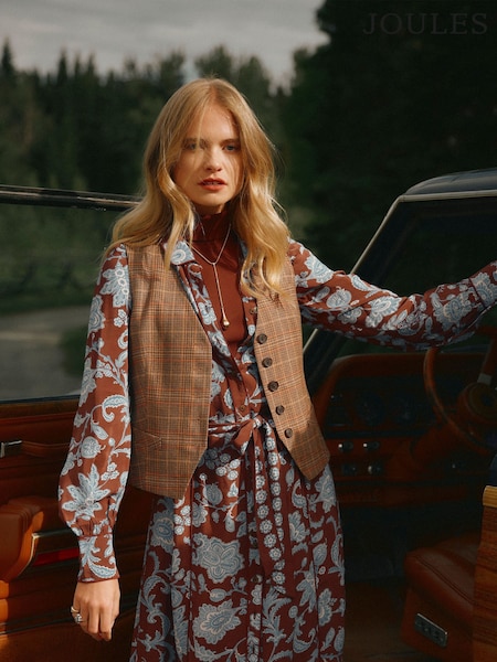 Check - Foxley Wool Rich Check Tweed Waistcoat
