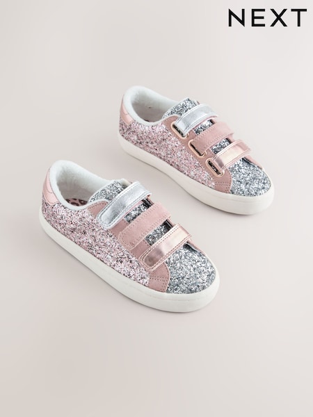 Pink Glitter - Low Top Trainers