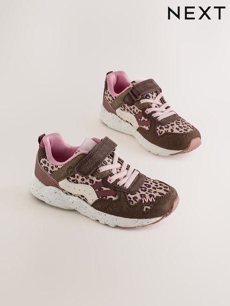 Animal Print - Lace-up Colourblock Trainers